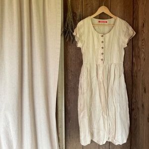 Pyne & Smith No. 11 Biscuit Stripe Dress Small